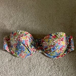 J.Crew Liberty Strapless Ruched Swimtop, 36C